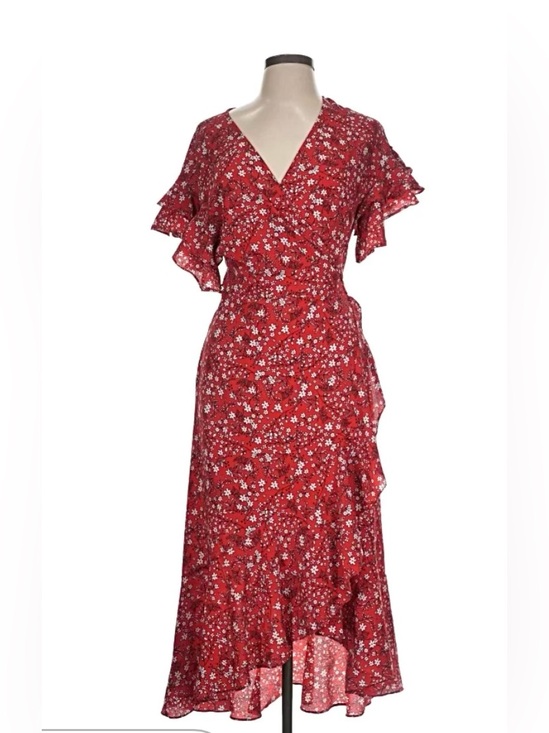Max Studio Dresses & Skirts - Max Studio Red Floral Wrap Dress
